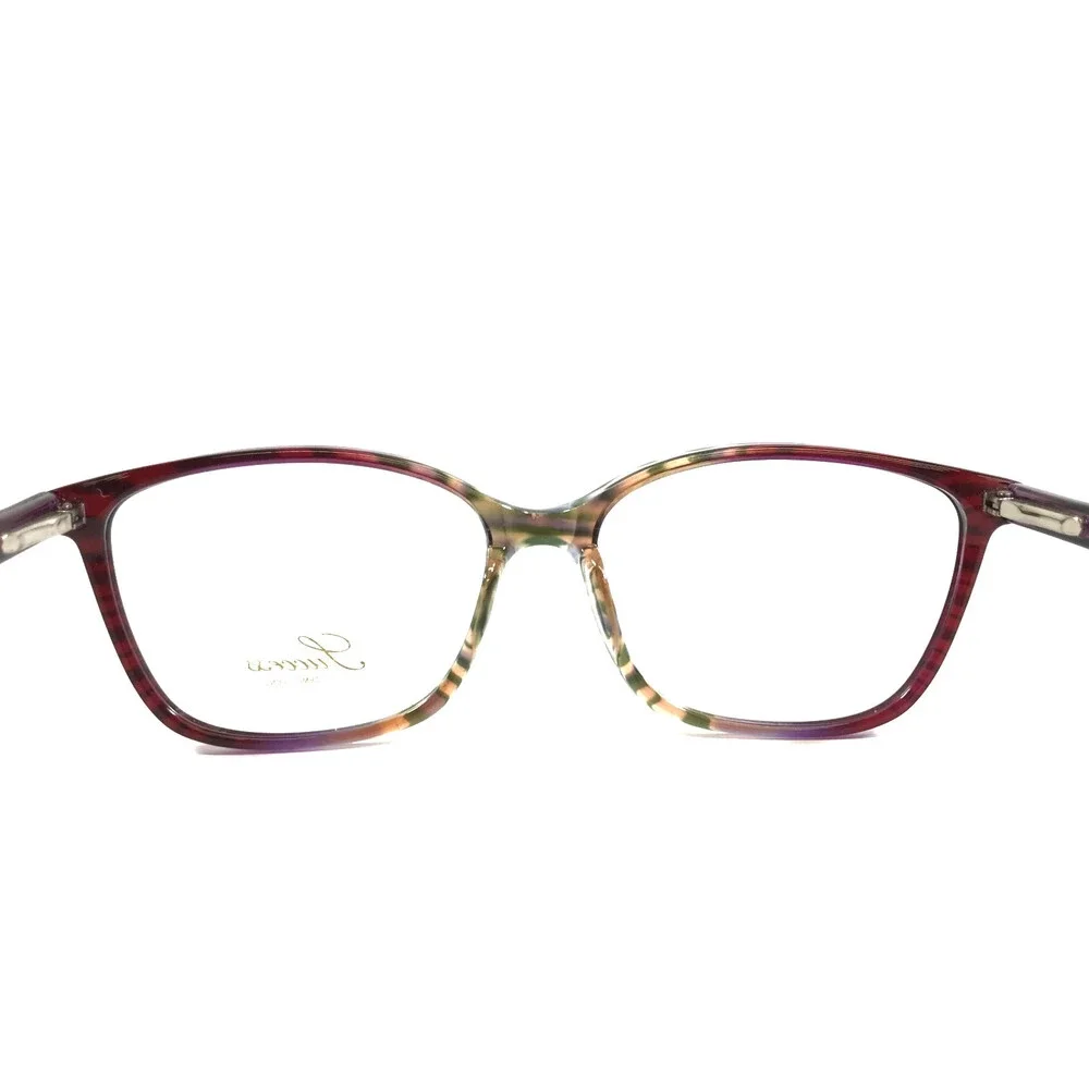 Success Eyeglasses Frames SS-105 PURPLE/MIST Brown Cat Eye Full Rim 54-15-140